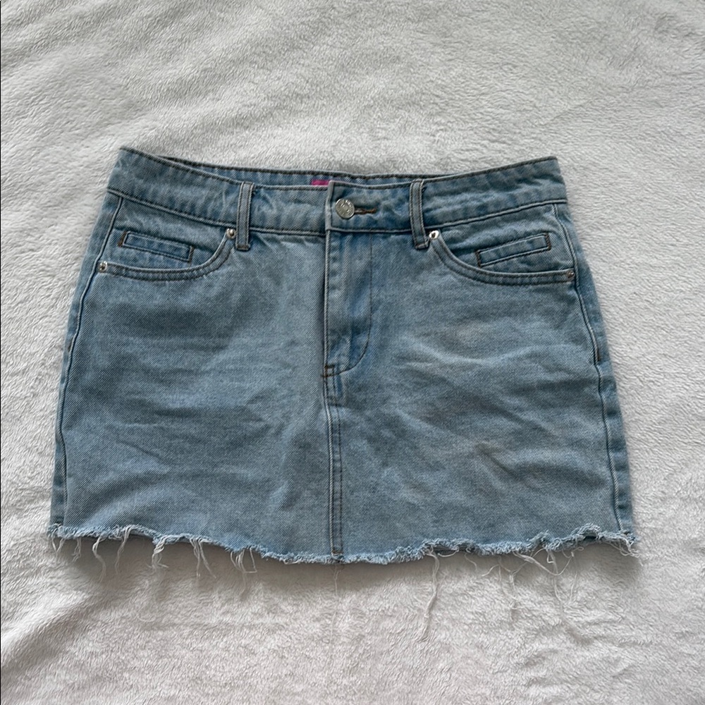 Edikted Denim Mini Skirt